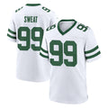 Vanessashop NY.Jets #99 T'Vondre Sweat Player White Legacy Home Game Stitched Jerseys