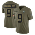 Vanessashop NY.Jets #9 Will McDonald IV Player Olive 2025 Salute To Service Limited Stitched Jerseys