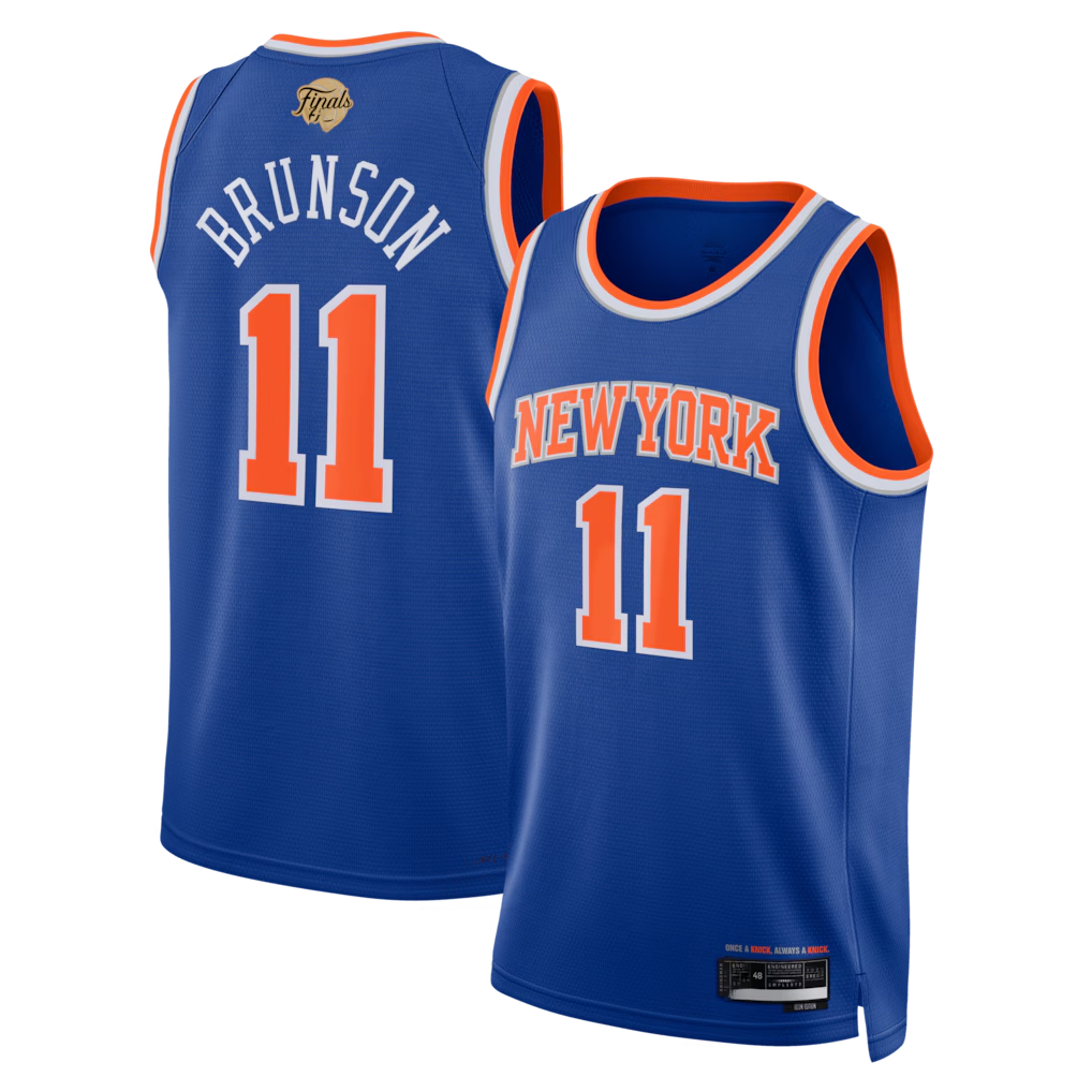 Vanessashop NY.Knicks #11 Jalen Brunson  Blue 2026  Finals Patch Swingman Jerseys - Icon Edition