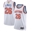 Vanessashop NY.Knicks #26 White 2026 Finals Champions Always 26 Swingman Jerseys - Association Edition