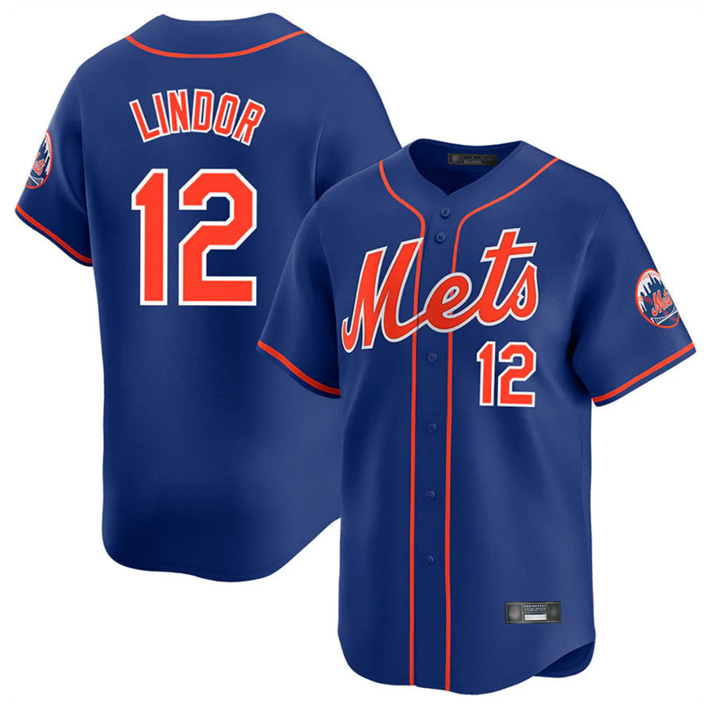 Vanessashop NY.Mets #12 Francisco Lindor Player Royal Home Limited Stitched Jerseys