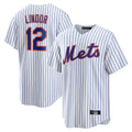 Vanessashop NY.Mets #12 Francisco Lindor Player White Home Game Stitched Jerseys
