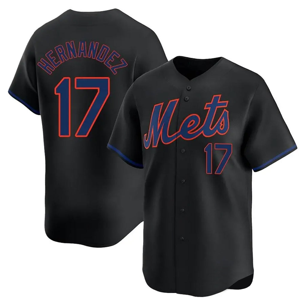 Vanessashop NY.Mets #17 Keith Hernandez Player Black Alternate Home Limited Stitched Jerseys