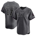 Vanessashop NY.Mets #17 Keith Hernandez Player Gray City Connect Limited Stitched Jerseys
