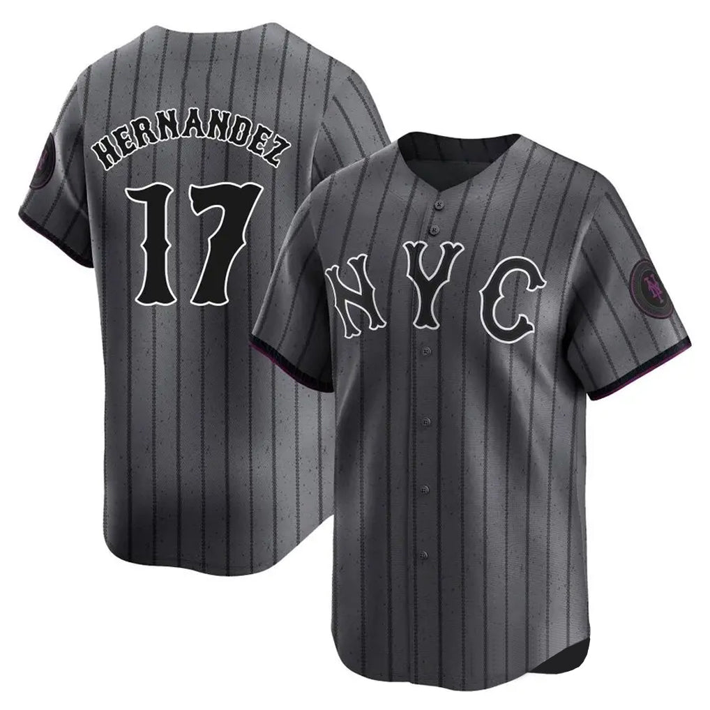 Vanessashop NY.Mets #17 Keith Hernandez Player Gray City Connect Limited Stitched Jerseys