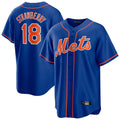 Vanessashop NY.Mets #18 Darryl Strawberry Player Royal Home Game Stitched Jerseys