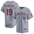 Vanessashop NY.Mets #19 Bo Bichette Player Gray Road Limited Home Stitched Jerseys