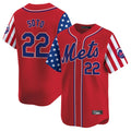 Vanessashop NY.Mets #22 Juan Soto Player Red 2025 Independence Day Vapor Premier Limited  Stitched Jerseys