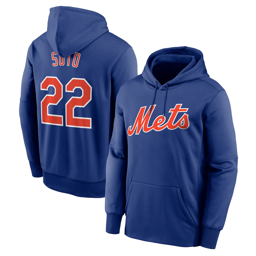 Vanessashop NY.Mets #22 Juan Soto Player Royal Club Pullover Hoodie Game Stitched Jerseys