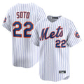 Vanessashop NY.Mets #22 Juan Soto Player White Home Limited Stitched Jerseys