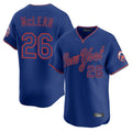 Vanessashop NY.Mets #26 Nolan McLean Player Royal T-shirt Home Limited Elite Stitched Jerseys