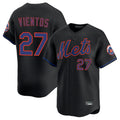 Vanessashop NY.Mets #27 Mark Vientos Player Black Alternate Home Limited Stitched Jerseys