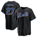 Vanessashop NY.Mets #27 Mark Vientos Player Black Replica Home Game Stitched Jerseys