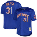 Vanessashop NY.Mets #31 Mike Piazza Player Royal Mitchell & Ness Cooperstown Collection Home Limited Stitched Jerseys