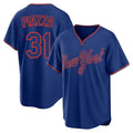Vanessashop NY.Mets #31 Mike Piazza Player Royal T-shirt Home Game Stitched Jerseys