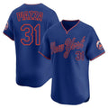 Vanessashop NY.Mets #31 Mike Piazza Player Royal T-shirt Home Limited Elite Stitched Jerseys