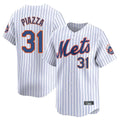 Vanessashop NY.Mets #31 Mike Piazza Player White Home Replica Stitched Jerseys