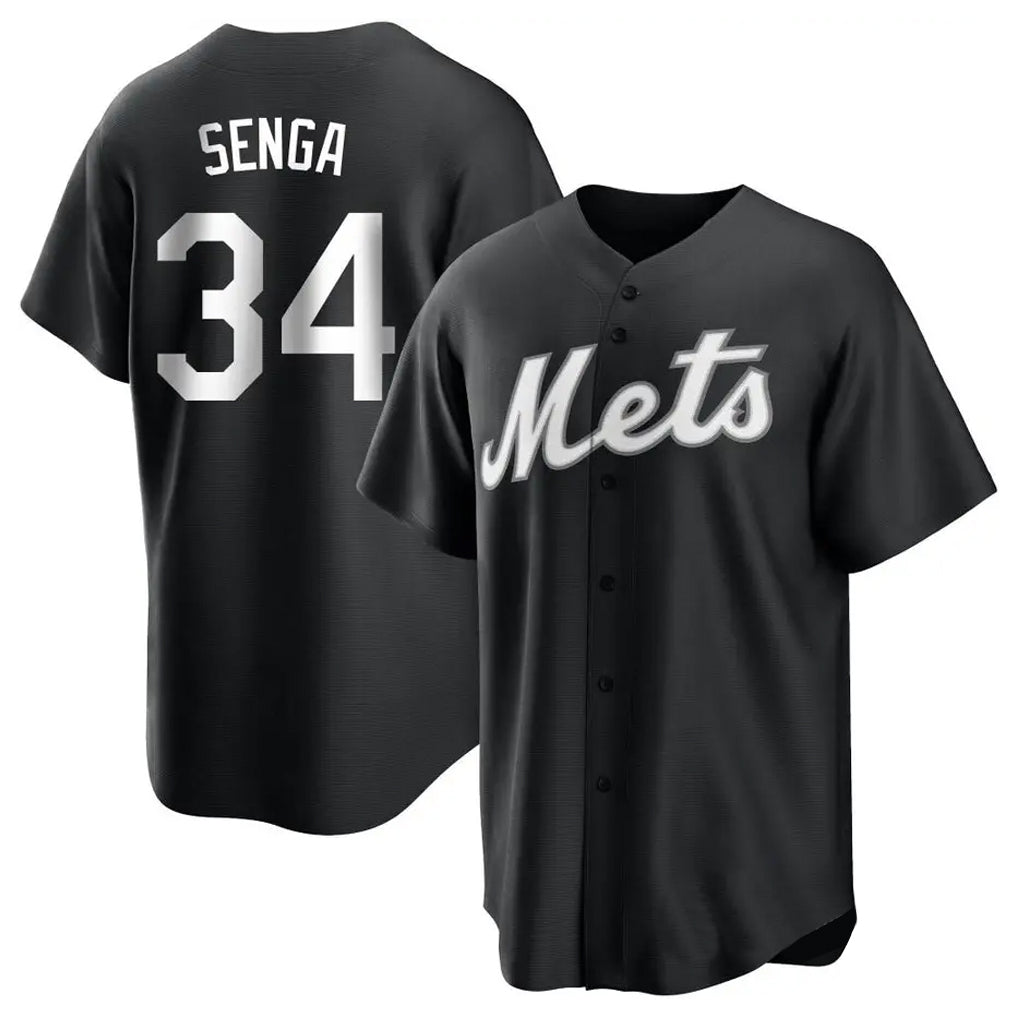Vanessashop NY.Mets #34 Kodai Senga Player Black Home Game Stitched Jerseys