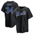 Vanessashop NY.Mets #34 Kodai Senga Player Black Replica Home Game Stitched Jerseys