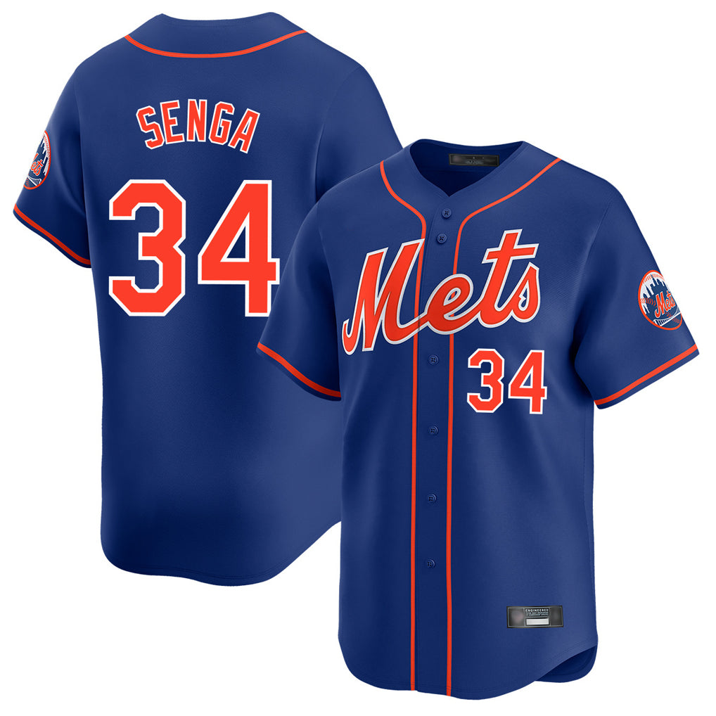 Vanessashop NY.Mets #34 Kodai Senga Player Royal Home Limited Stitched Jerseys