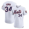 Vanessashop NY.Mets #34 Kodai Senga Player White Home Limited Elite Stitched Jerseys