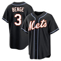 Vanessashop NY.Mets #3 Carson Benge Player Black Fashion Out Game Stitched Jerseys