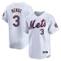 Vanessashop NY.Mets #3 Carson Benge Player White Home Replica Stitched Jerseys