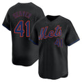 Vanessashop NY.Mets #41 Tom Seaver Player Black Alternate Home Limited Stitched Jerseys