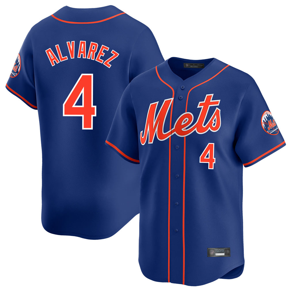 Vanessashop NY.Mets #4 Francisco Alvarez Player Royal Home Limited Stitched Jerseys