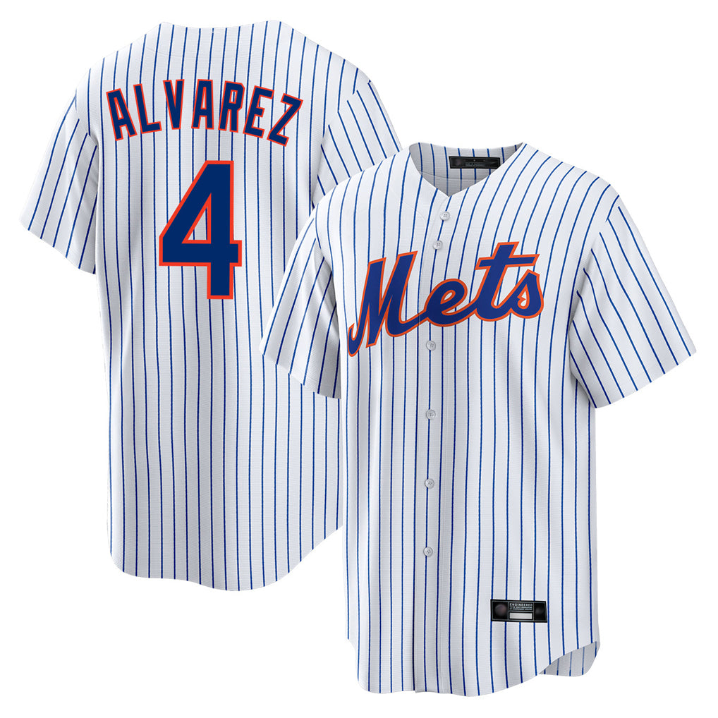 Vanessashop NY.Mets #4 Francisco Alvarez Player White Home Game Stitched Jerseys
