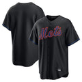Vanessashop NY.Mets Blank Player Black Alternate Home Game Stitched Jerseys