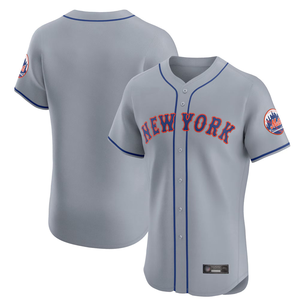 Vanessashop NY.Mets Blank Player Gray Road Limited Elite Home Stitched Jerseys