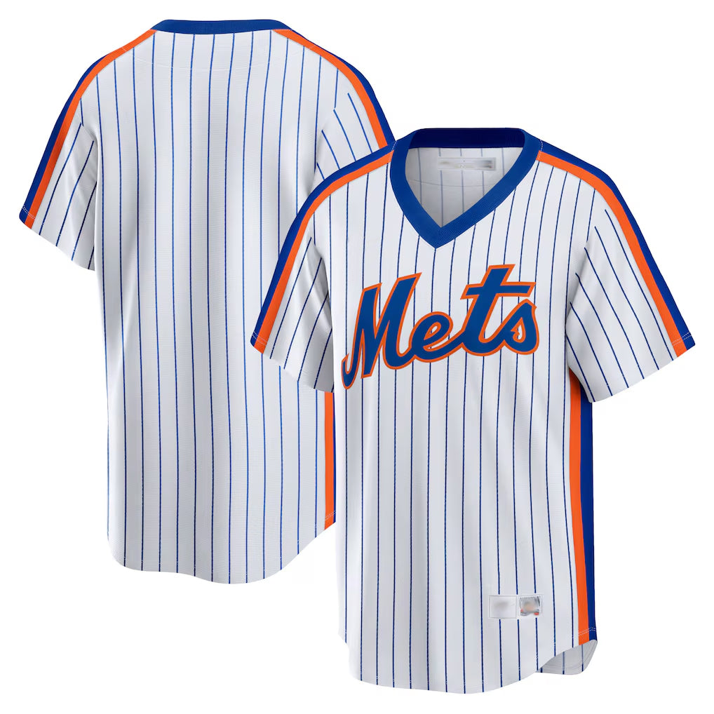 Vanessashop NY.Mets Blank Player White Cooperstown Collection T-shirt Home Stitched Jerseys