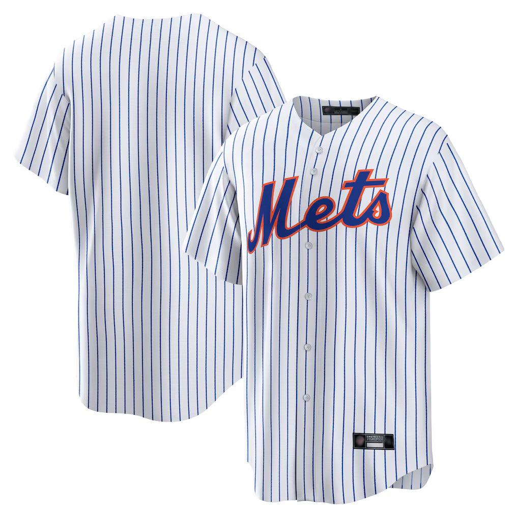 Vanessashop NY.Mets Blank Player White Home Game Stitched Jerseys