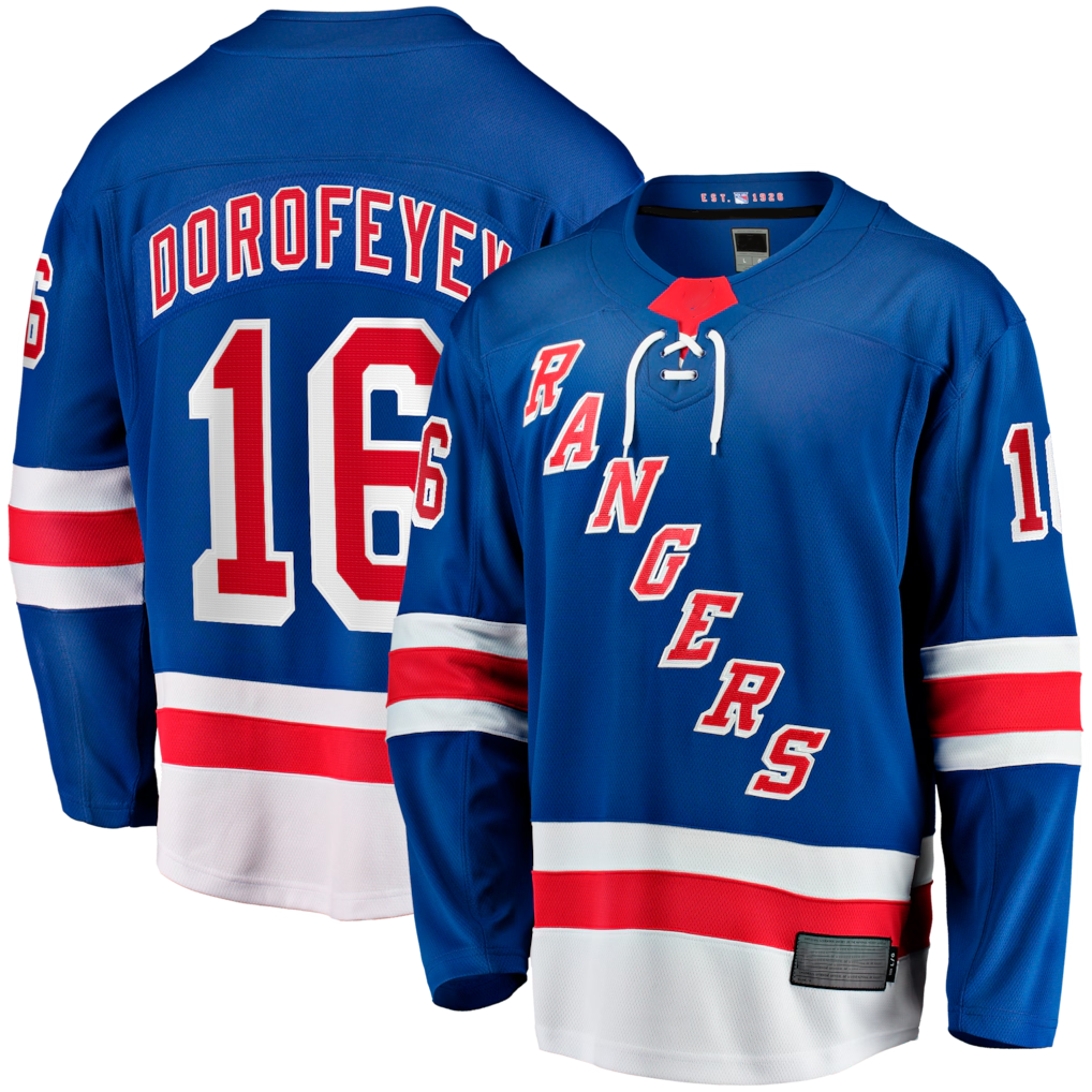 Vanessashop NY.Rangers #16 Pavel Dorofeyev Blue Home Breakaway Jerseys