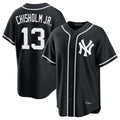 Vanessashop NY.Yankees #13 Jazz Chisholm Jr Player Black Out Game Stitched Jerseys