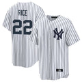 Vanessashop NY.Yankees #22 Ben Rice Player White Game Home Stitched Jerseys