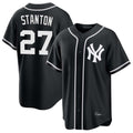 Vanessashop NY.Yankees #27 Giancarlo Stanton Player Black Out Game Home Stitched Jerseys