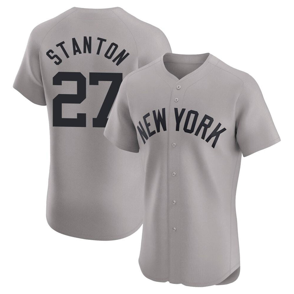 Vanessashop NY.Yankees #27 Giancarlo Stanton Player Gray Limited Elite Home Stitched Jerseys