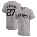 Vanessashop NY.Yankees #27 Giancarlo Stanton Player Gray Limited Elite Home Stitched Jerseys