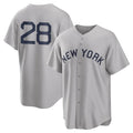 Vanessashop NY.Yankees #28 Austin Wells Player Gray Field of Dreams Game Stitched Jerseys
