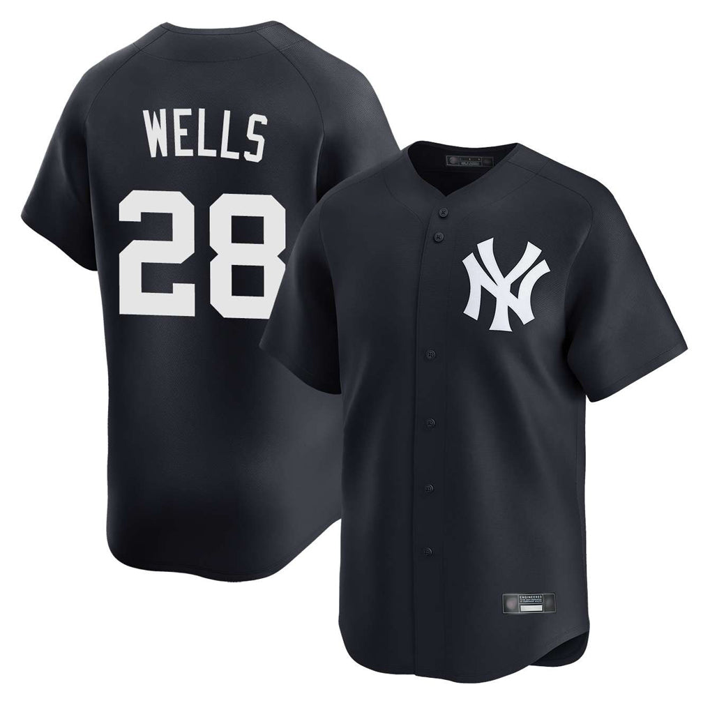 Vanessashop NY.Yankees #28 Austin Wells Player Navy Alternate Limited Home Stitched Jerseys