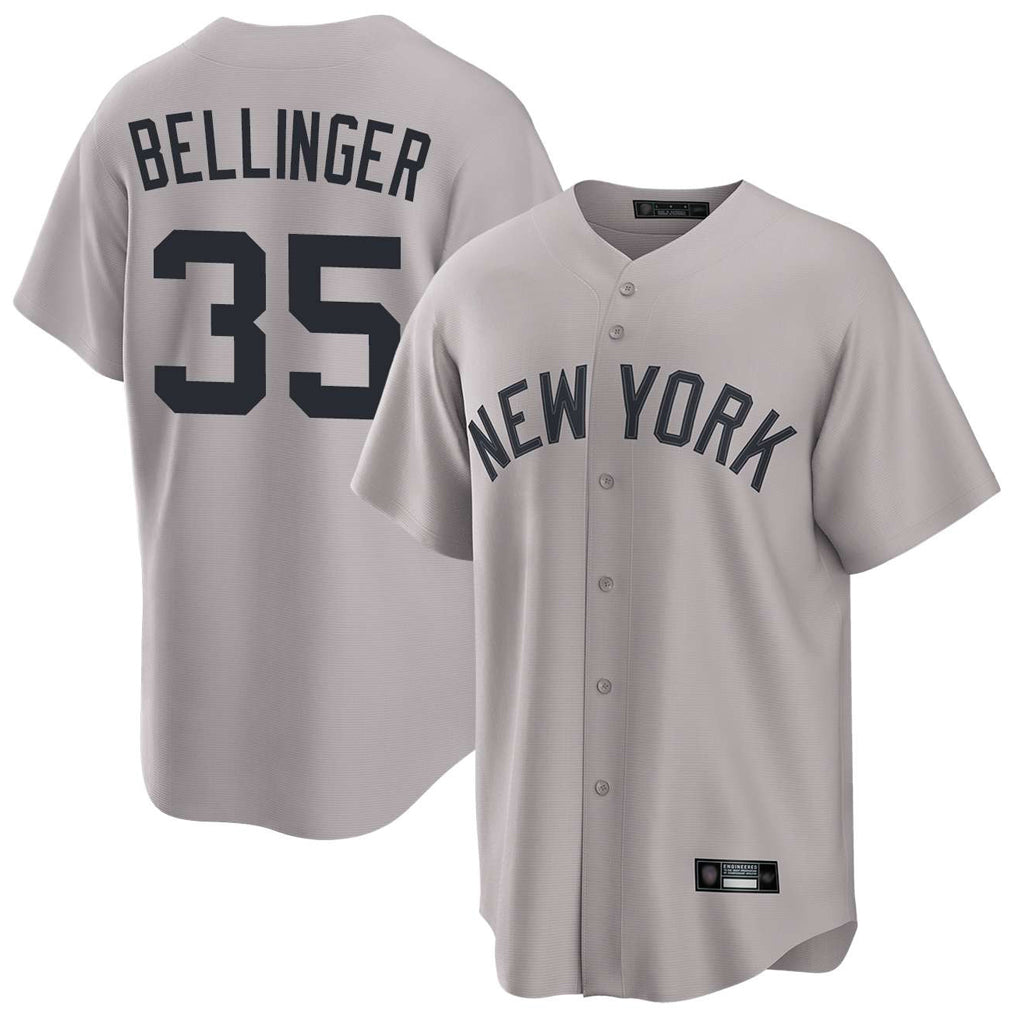 Vanessashop NY.Yankees #35 Cody Bellinger Player Gray Game Home Stitched Jerseys