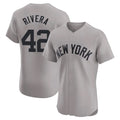 Vanessashop NY.Yankees #42 Mariano Rivera Player Gray Limited Elite Home Stitched Jerseys
