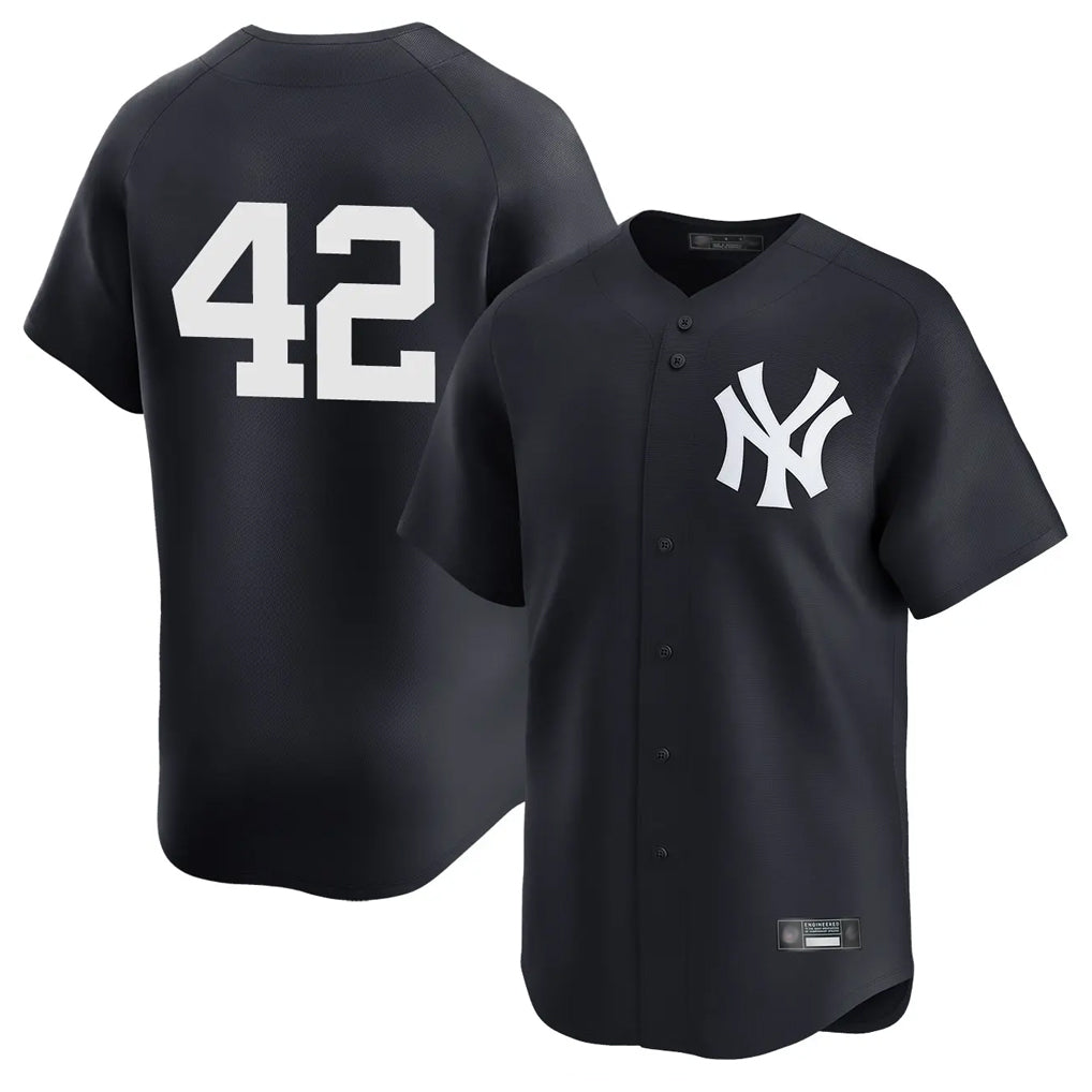 Vanessashop NY.Yankees #42 Mariano Rivera Player Navy Alternate Limited Stitched Jerseys