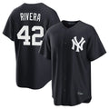 Vanessashop NY.Yankees #42 Mariano Rivera Player Navy Game Home Stitched Jerseys