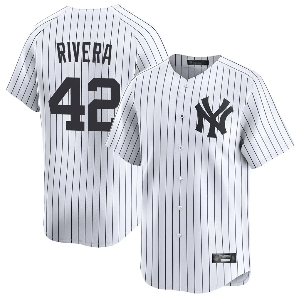 Vanessashop NY.Yankees #42 Mariano Rivera Player White Limited Home Stitched Jerseys