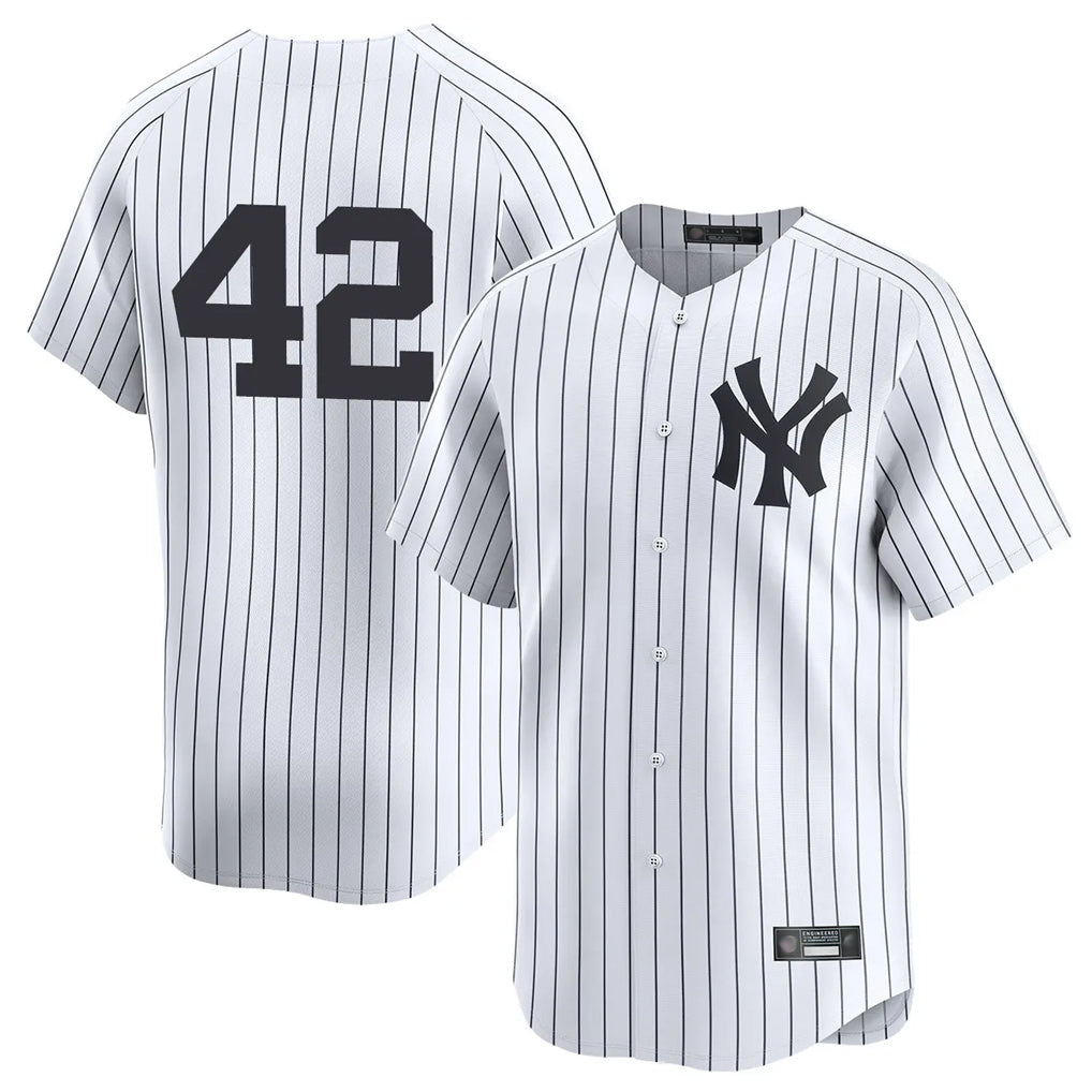Vanessashop NY.Yankees #42 Mariano Rivera Player White Limited Stitched Jerseys
