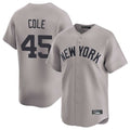 Vanessashop NY.Yankees #45 Gerrit Cole Player Gray Limited Home Stitched Jerseys