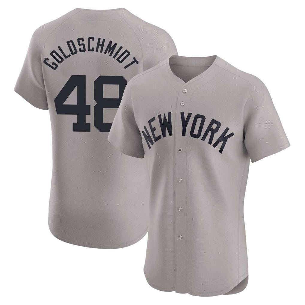 Vanessashop NY.Yankees #48 Paul Goldschmidt Player Gray Limited Elite Home Stitched Jerseys